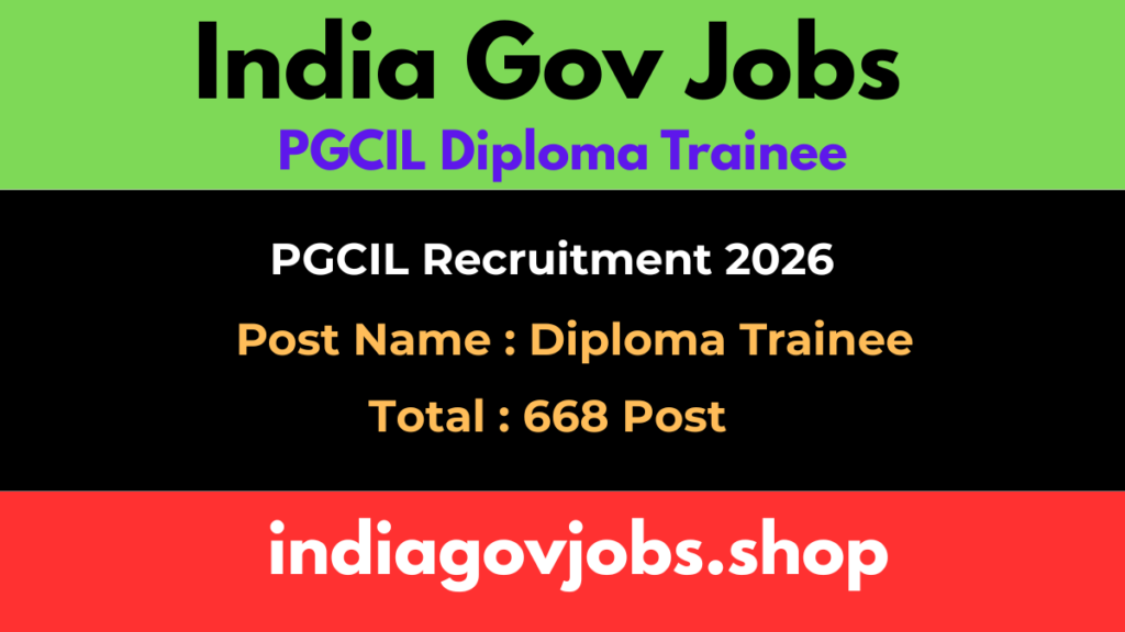pgcil diploma trainee 2026