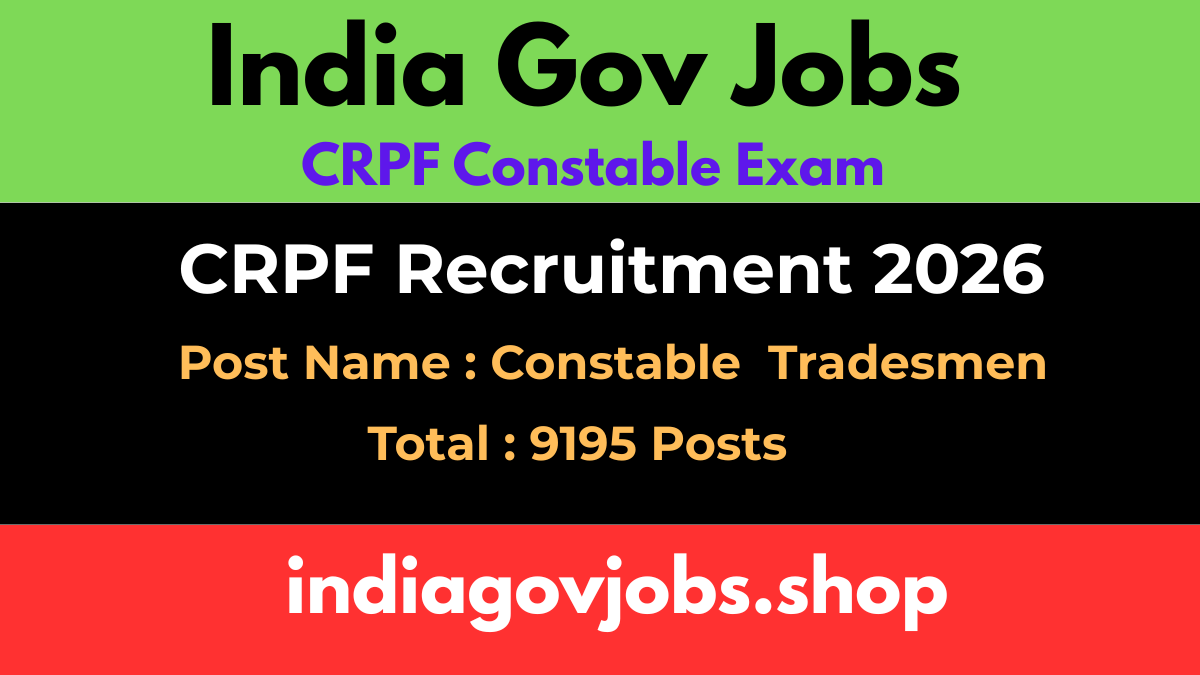CRPF Constable Recruitment 2026